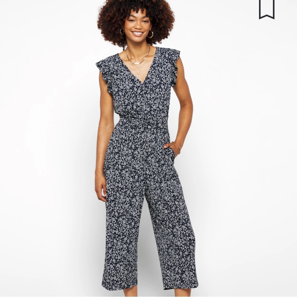 KAILEIGH
Flora Knit Jumpsuit Navy & white XL